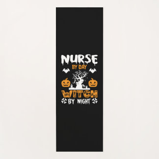 Halloween Nurse By Day Witch By Night Birthday Yogamatte