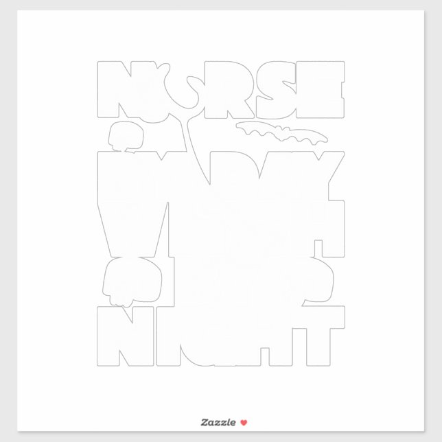 Halloween Nurse By Day Witch By Nights Aufkleber (Blatt)