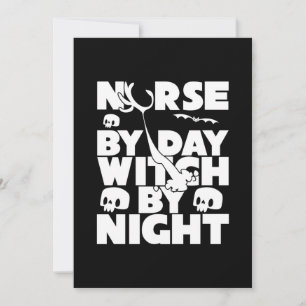 Halloween Nurse By Day Witch By Nights Save The Date