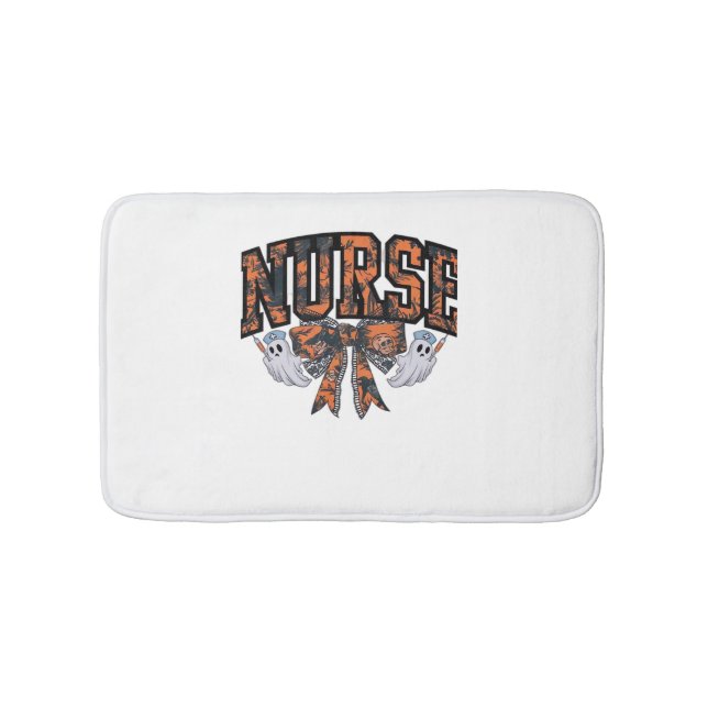 Halloween Nurse Coquette Bow Fall Classic T - Shir Badematte (Vorderseite)