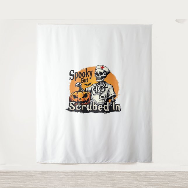 Halloween Nurse Design Oversifizierter T - Shirt Wandteppich (Vorderseite)