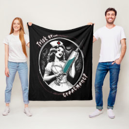 Halloween Nurse Fleecedecke