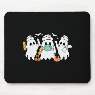 Halloween Nurse Ghost Nurses Medical Halloween Hea Mousepad
