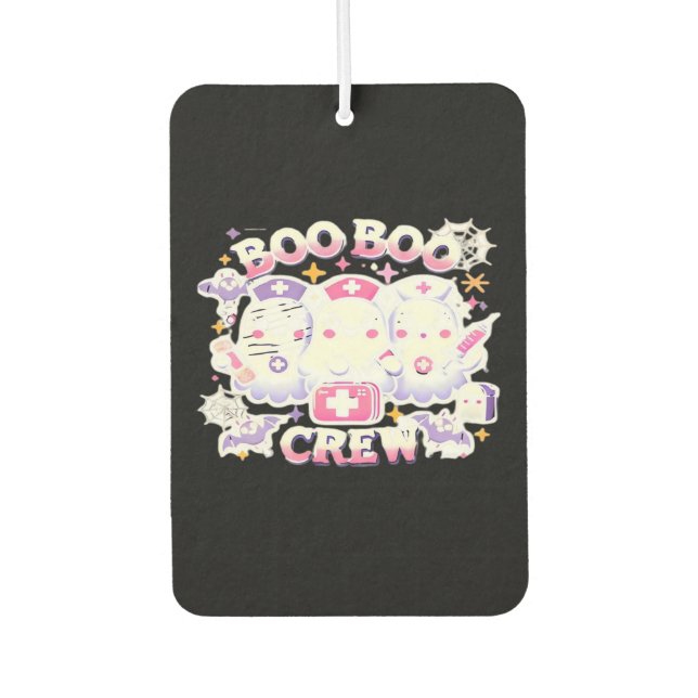 Halloween Nurse Ghost Squad Boo Boo Crew Funny Spo Autolufterfrischer (Vorderseite)