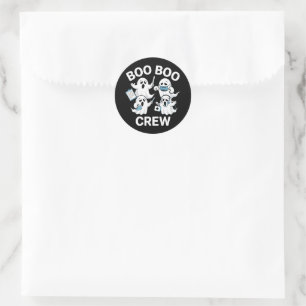 Halloween Nurse Gift Boo Boo Crew Nurse Runder Aufkleber