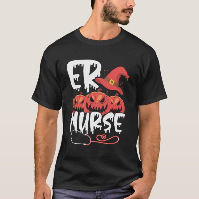 Halloween Nurse Nursing Niedlich Health Worker Hal T-Shirt (Vorderseite)