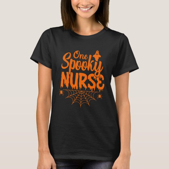 Halloween Nurse Nursing Niedlich Health Worker Hal T-Shirt (Vorderseite)