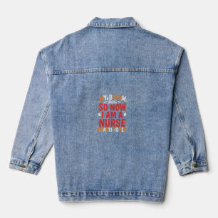 Halloween Nurse Practitioner Besen Kaputt Design Jeansjacke