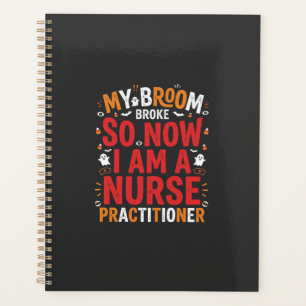 Halloween Nurse Practitioner Besen Kaputt Design Planer