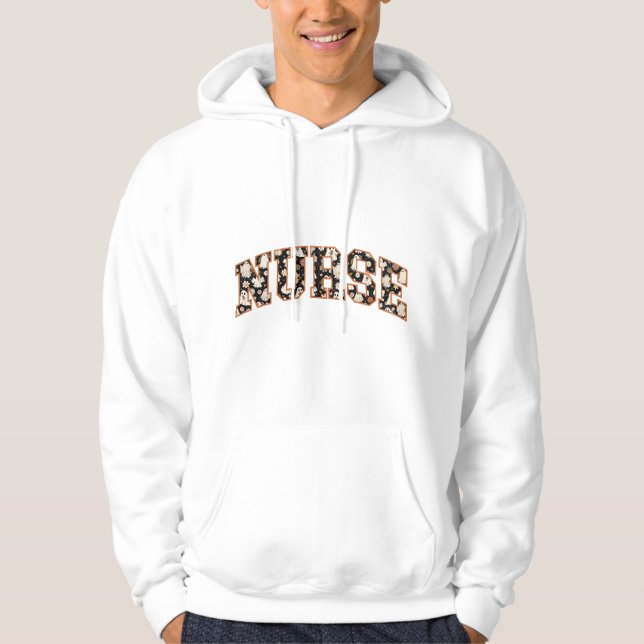 Halloween Nurse Retro Fall Saison Hoodie (Vorderseite)