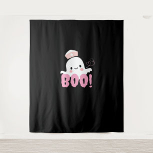 Halloween Nurse Shirts Women Boo! T - Shirt Ghost  Wandteppich