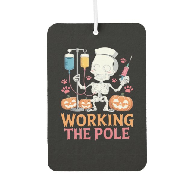 Halloween Nurse Skeleton Funny Joke Essential T-Sh Autolufterfrischer (Vorderseite)