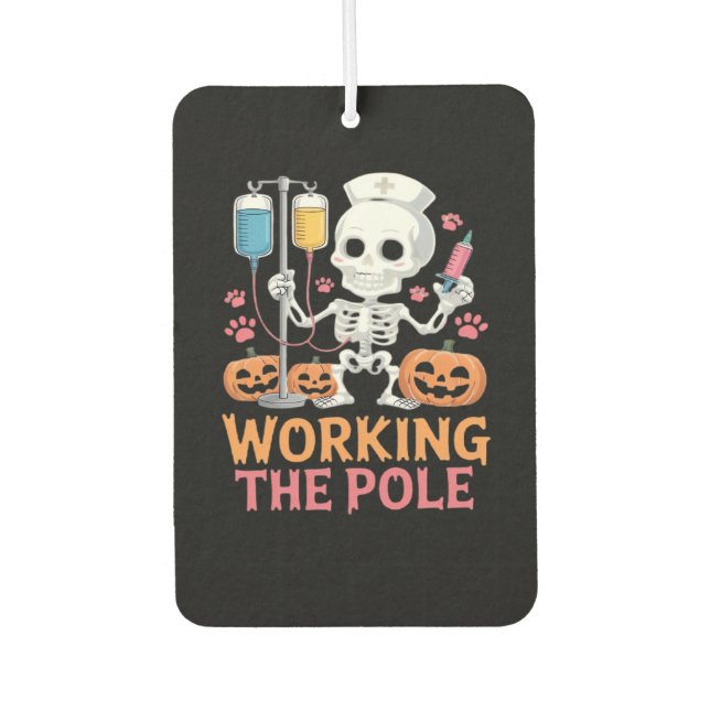 Halloween Nurse Skeleton Funny Joke Essential T-Sh Autolufterfrischer (Vorderseite)