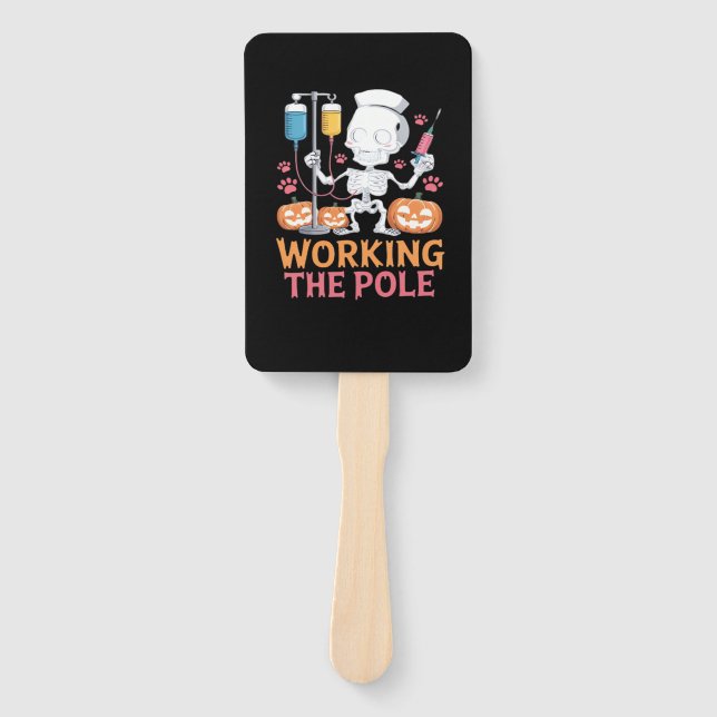 Halloween Nurse Skeleton Funny Joke Essential T-Sh Fächer (Vorderseite)