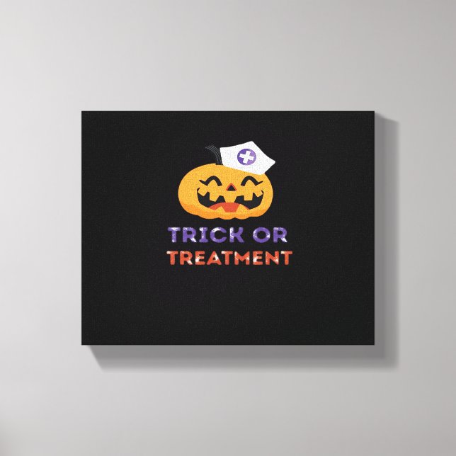 Halloween Nurse Trick oder Treatment Classic T - S Leinwanddruck (Vorderseite)