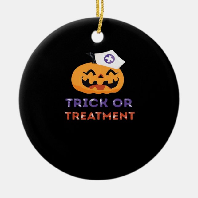 Halloween Nurse Trick or Treatment Classic T-Shirt Keramik Ornament (Vorne)