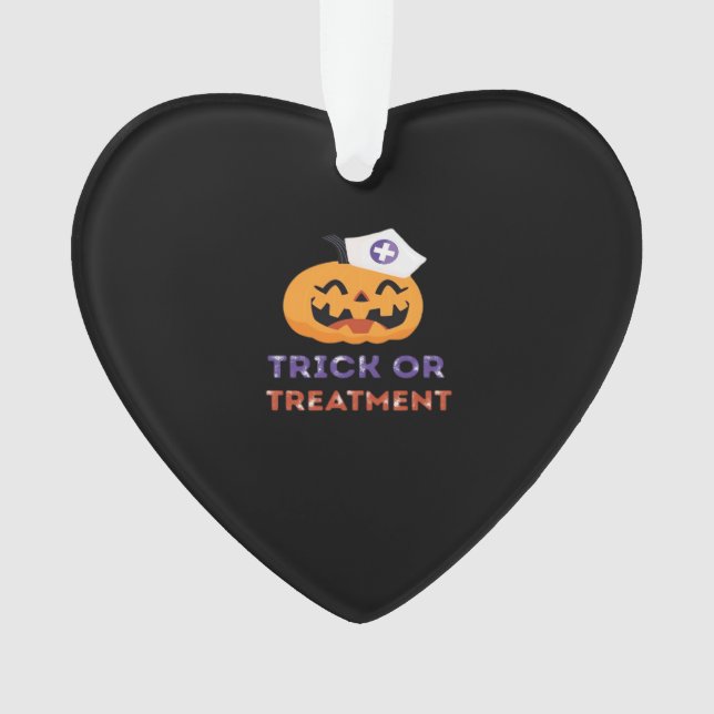 Halloween Nurse Trick or Treatment Classic T-Shirt Ornament (Vorderseite)