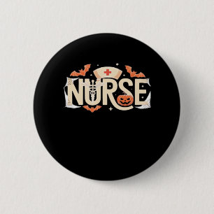 Halloween Nurse Typografie � Spooky Medical Design Button