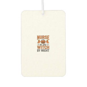 Halloween-Nurse-Zauberin bei Nacht Vintage-Shirt-D Autolufterfrischer