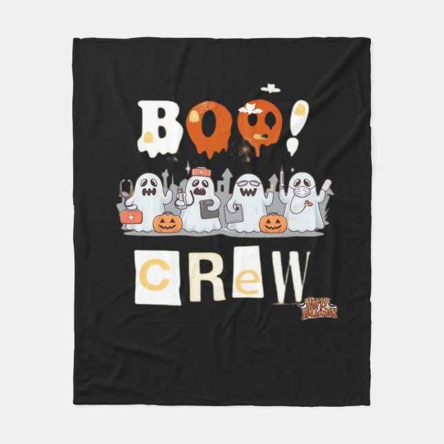 Halloween Nurses Boo Crew Classic T - Shirt Fleecedecke (Vorderseite)