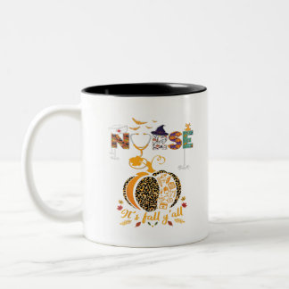 Halloween Nursing Erntedank Health Worker Zweifarbige Tasse