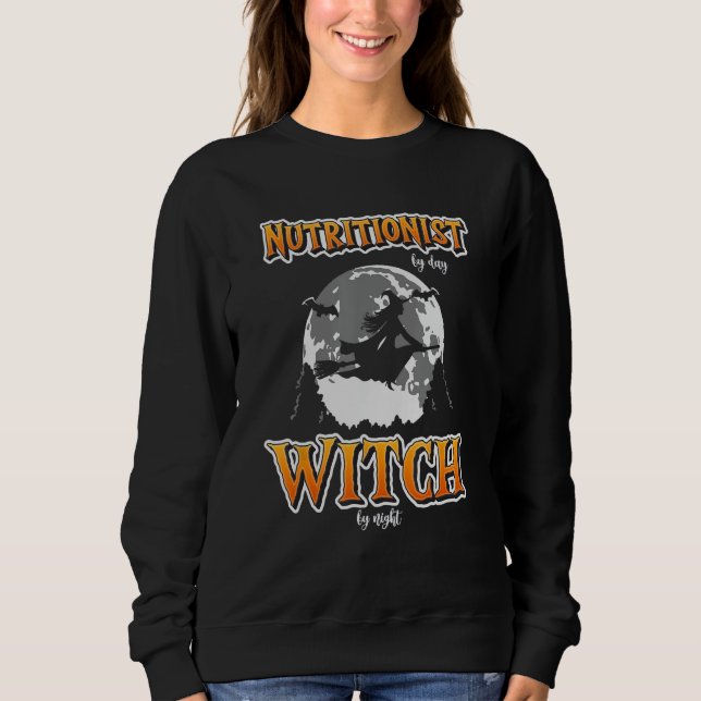 Halloween Nutritionist Hexe Funny Niedlich Nutriti Sweatshirt (Vorderseite)