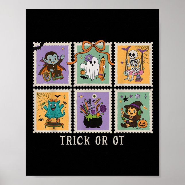 Halloween Occupational Therapy Trick Or Ot Therapi Poster (Vorne)
