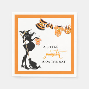 Halloween October Hexch Pumpkin Baby Dusche Serviette