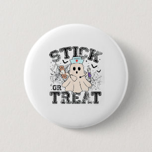 Halloween oder Leckerei Halloween Ghost Nurenkranz Button