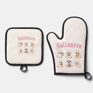 Halloween Ofenhandschuh & Topflappen-Set