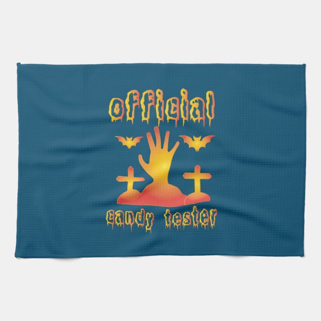 Halloween Offical Candy Tester Birthday Geschirrtuch (Horizontal)