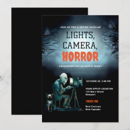 Halloween Office Party Business Beängstigend Movie Einladung