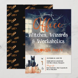 Halloween Office Party Business Corporate Cats Einladung