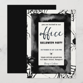 Halloween Office Party Business Corporate Spiders Einladung