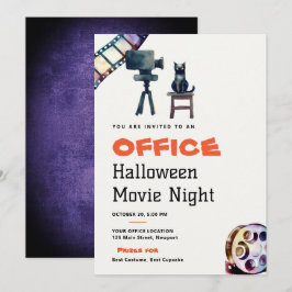 Halloween Office Party Business Movie Night Einladung