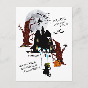 Halloween - Oh, raten Sie mal, welcher Tag es ist Postkarte