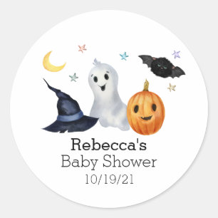Halloween Oktober Baby Shower Geist Boo Runder Aufkleber