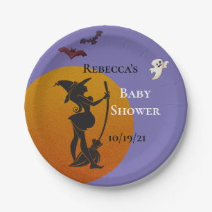 Halloween Oktober Hexen Baby Shower Geist Pappteller