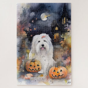 Halloween Old English Sheepdog mit Pumpkins Beängs Puzzle