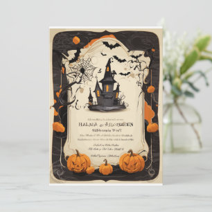 Halloween Old-Modern Einladungskarte Einladung