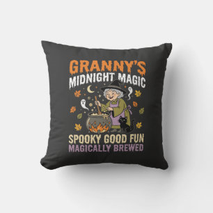 Halloween-Oma-Kessel-Magie Kissen