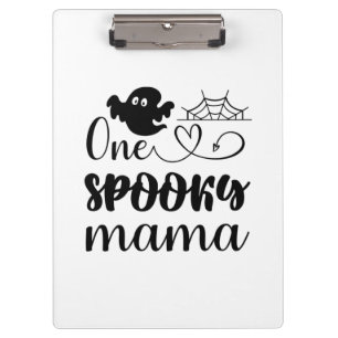 Halloween One Spooky Mama Geburtstag Klemmbrett