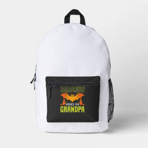 Halloween Opa Fledermaus Hexe Wünsche Bedruckter Rucksack