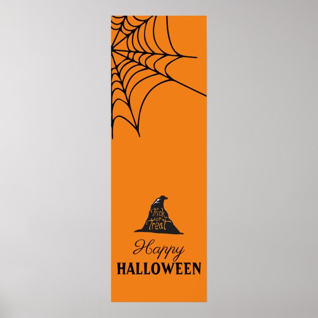 Halloween Orange Banner Poster (Vorne)