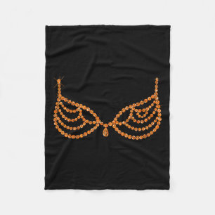 Halloween Orange BH Design Kostüm Show Mädchen  Fleecedecke