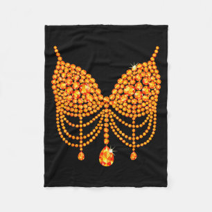 Halloween Orange BH Design Kostüm Show Mädchen Fleecedecke