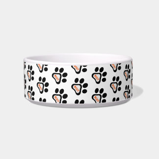 Halloween Orange Black Dog Paw Print | Boo Pet Napf