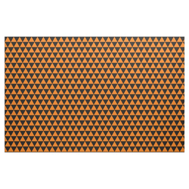 Halloween Orange Black Modern Triangle Pattern Stoff (Yard (91,4 cm))