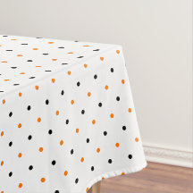 Halloween Orange Black Polka Dots Chic Party Deco