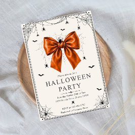 Halloween Orange-Bogen-Einladungsvorlage Einladung